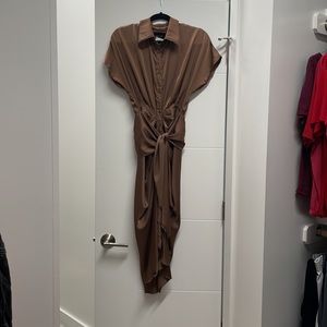 NWT Do Be button up front tie dress